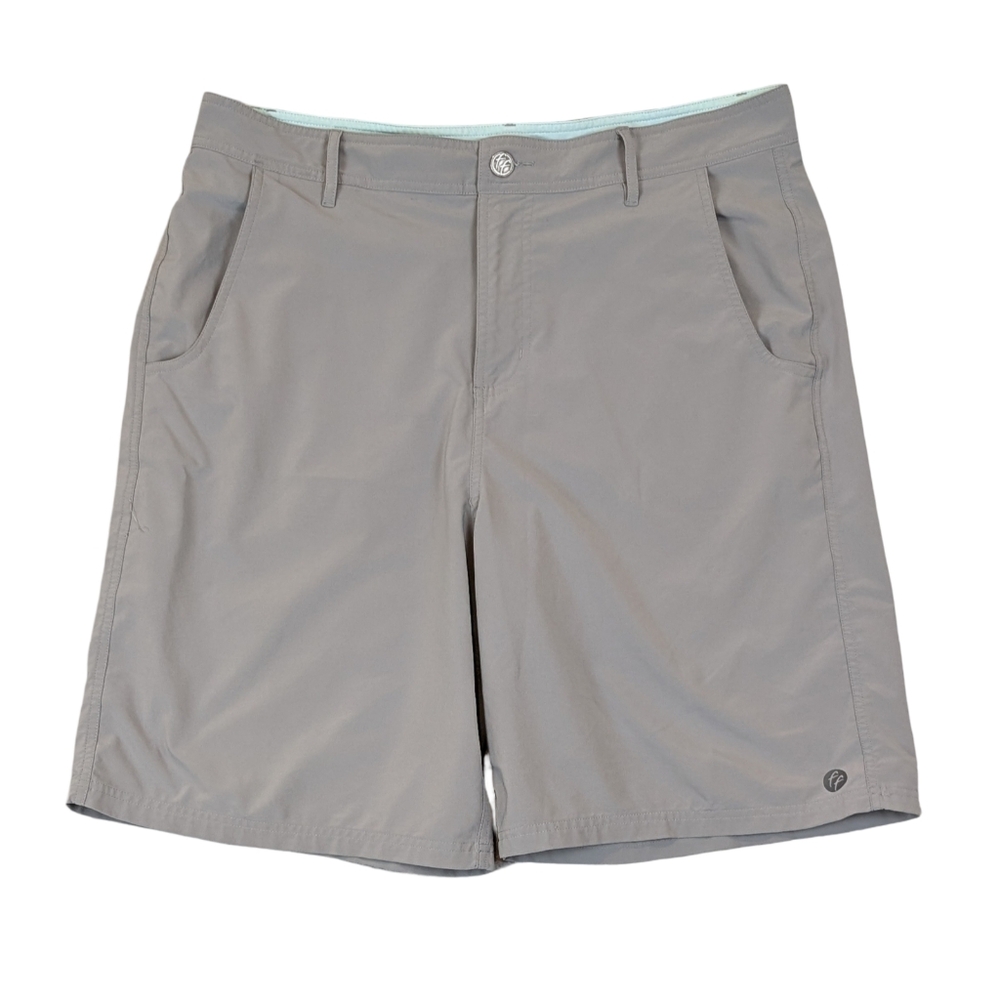 Free Fly Lightweight Chino Shorts Men's 36 Gray 9" Performance